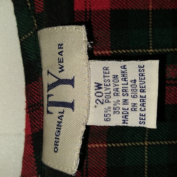 Red Tartan Plaid Sleeveless Dress Jumper - Picture 7 of 7